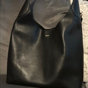 Coach Black Leather Hobo Bag